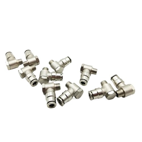 10 Teile/los PHT M5 1/8 1/4 3/8 1/2 Messing Fitting Außengewinde Pneumatische Push In Metall Air Fitting(PHT8-03 8mm R3-8) von QLYUEUI