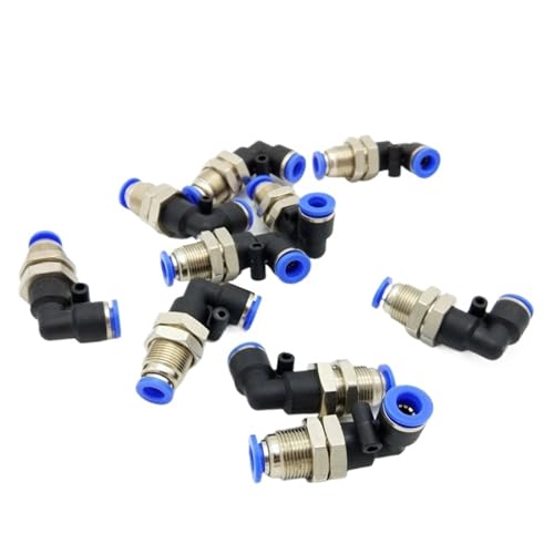 10 Teile/los PLM Schottverschraubung Elbow Pneumatische Luftanschluss Schnellanschluss Rohrverschraubung(PLM12 12mm) von QLYUEUI