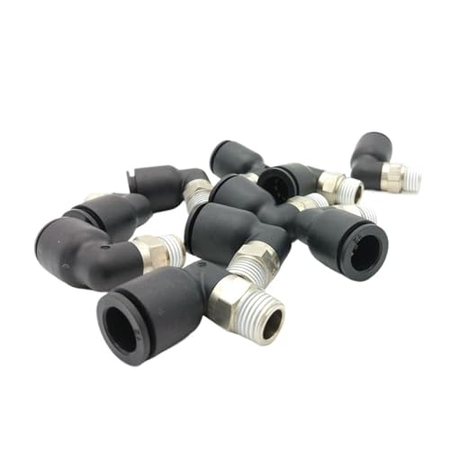 10 Teile/los PLN M5 1/8 1/4 3/8 1/2 Kunststoff Pneumatische Teile Push In Kupplung Air Männlichen Ellenbogen Fitting Quick Connect(PLN10 01 10mm 1-8,R Thread) von QLYUEUI