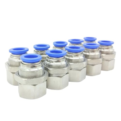 10 Teile/los PMF Air Kunststoff Fitting M5 1/8 1/4 3/8 1/2 Pneumatische Push In Weibliche Gerade fitting(PMF8 03 8mm 3-8,R Thread) von QLYUEUI