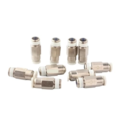 10 Teile/los SPC 1/8 1/4 3/8 1/2 Pneumatische Push-In Stop Ventil Armaturen Air Gerade Union Selbst Abdichten Ventil Außengewinde(SPC10-04 10mm R1-2) von QLYUEUI