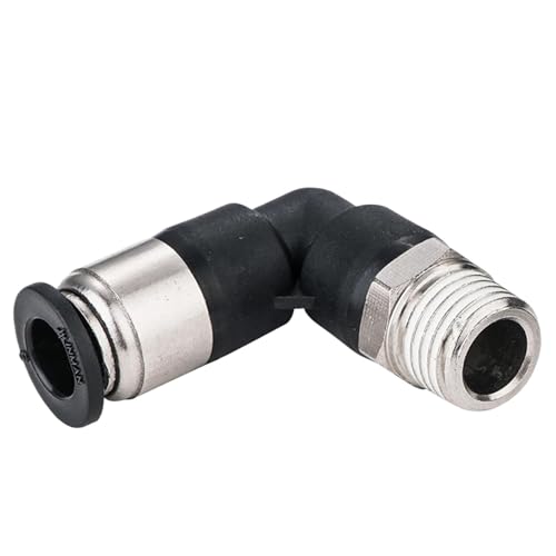 10 Teile/los SPL Außengewinde Ellenbogenverschraubung 1/8 1/4 3/8 1/2 90 Grad L Typ Pneumatische Armaturen Ellenbogen Air Stop Ventil(SPL8-02 8mm R1-4) von QLYUEUI