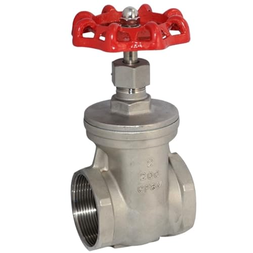 1PC 1/2 "3/4" 1 "1-1/4" 1-1/2 "304 Edelstahl Wasser Rohr interne Gewinde Tor Ventil Z15W-16P Wasserzähler Ventil(2") von QLYUEUI