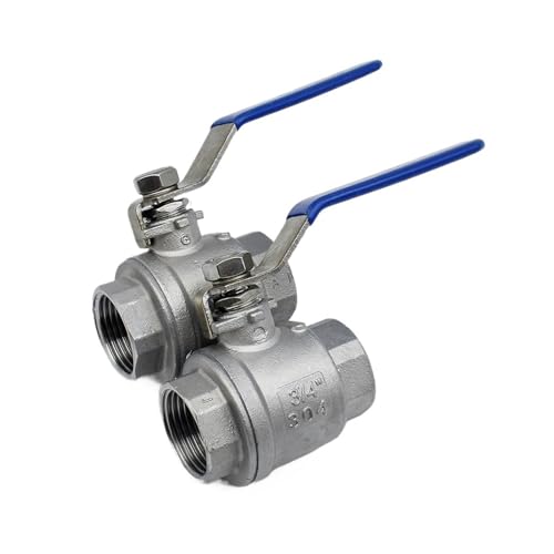 1PC BSPT 304/316L Edelstahl Innengewinde Zweiteiliger Volldurchgangs-Kugelhahn 1/4 "3/8" 3/4 "Durchgangsventil(1",SS316L) von QLYUEUI