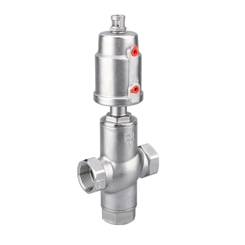 1pc DN32 3 Weg Pneumatische Ventil 16bar Normal Geschlossen Pneumatische Antrieb Winkel Ventile for Dampf Gas Öl(Double Acting) von QLYUEUI