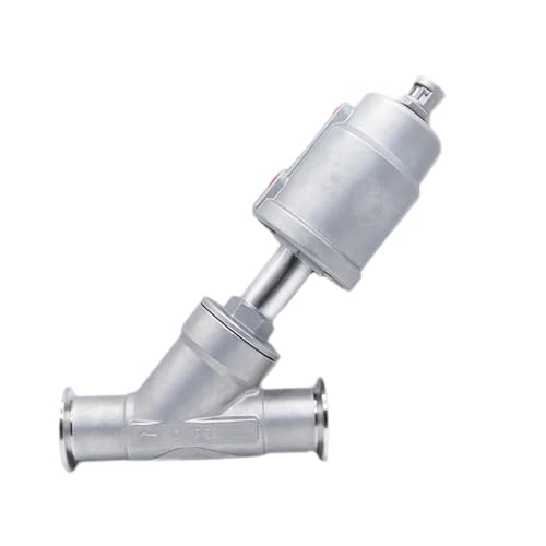 1pc DN32 304 Edelstahl Pneumatische Schnell-installieren Winkel Ventil 16bar Winkel Ventil PTFE Abdichtung(Single Acting) von QLYUEUI
