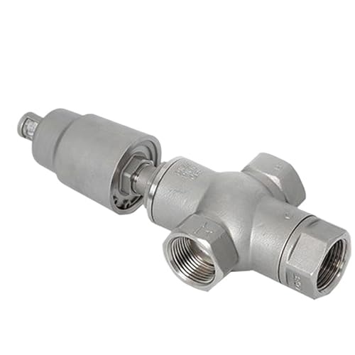 1pc DN40 3 Weg Pneumatische Ventil 16bar Normalerweise Geschlossen Pneumatische Antrieb Winkel Ventile for Dampf Gas Öl(Double Acting) von QLYUEUI