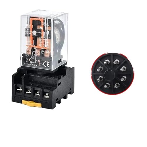 5/10Set MK2P-I MK3P-I Elektromagnetisches Relais Zwischenkleinrelais mit Sockel 8 Pin 11 Pin AC/DC 220V 24V(5 PCS,2P-I AC220V w Base) von QLYUEUI