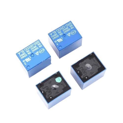 5 Stücke Leistungsrelais SRD-05VDC-SL-A SRD-12VDC-SL-A SRD-24VDC-SL-A 4-polige Relais 5 V 12 V 24 V 10A 250 VAC(SRD-12VDC-SL-A) von QLYUEUI