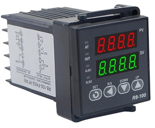 Digitaler Temperaturregler Thermostat Typ K SSR-Ausgang 40DA SSR-Relais K/J-Schraube M6 1 m Thermoelementsonde(R8-100 J relay) von QLYUEUI
