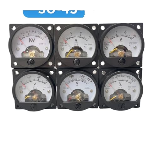 SO-45 Analoges Voltmeter 1V2V3V5V10V15V20V30V40V50V100V150V200V250V300V400V450V500V Spannungsmessgerät(2V) von QLYUEUI