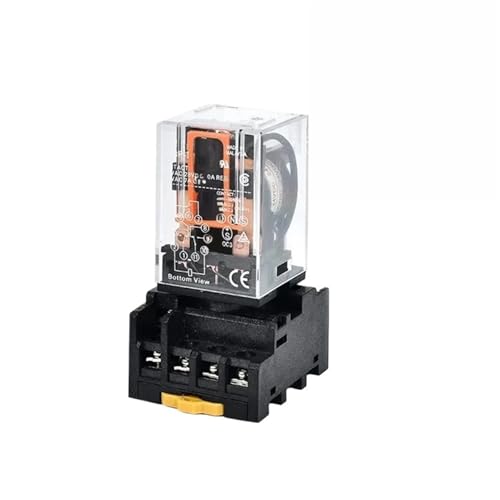 Zwischenrelais Allzweck AC 220 V 24 V Spule 8/11 Pins Elektromagnetisches Relais Mit PF113A Sockelsockel(5 PCS,2P-IAC220V With Base) von QLYUEUI