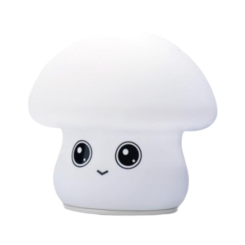 QLoztyse Nachtlicht für Baby Kinderzimmer - Pilz Lampen für Schlafzimmer Portable Squishy Silikon Pilz Dekor Touch Lights Cool Stuff Lampe Inklusive Fernbedienung Zimmer von QLoztyse