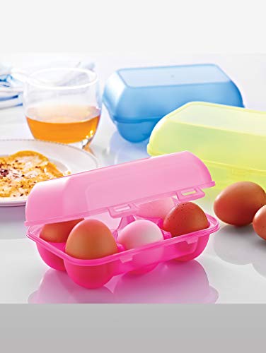 QLUX Eierbecher aus Kunststoff für 6 Eier, Mehrfarbig, Einheitsgröße von QLUX