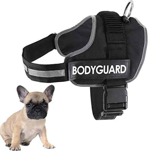 HUNDEGESCHIRR Gr. S M L XL reflektierend Brustgeschirr Sicherheitsgeschirr GEPOLSTERT (S (Brustumfang ca. 38-50 cm)) von QM Basic