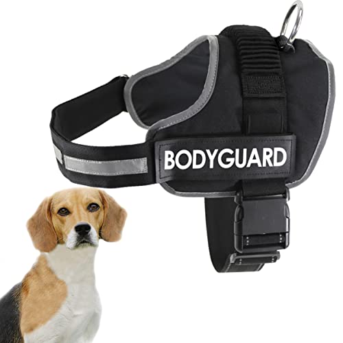 HUNDEGESCHIRR Gr. S M L XL reflektierend Brustgeschirr Sicherheitsgeschirr GEPOLSTERT (M (Bustumfang ca. 51-67 cm)) von QM Basic