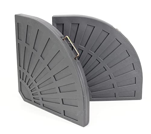 Sonnenschirm Beschwerungsplatten, 2 Platten mit Zementfüllung je 13 kg, Kunststoff Mantel Gewichtsplatten gesamt 26 kg für Ampelschirm von QM Basic