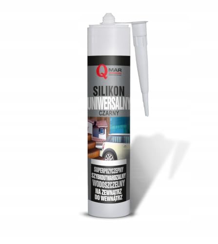QMAR Schwarzes Universalsilikon 300 ml – Universelles Bausilikon Schnellhärtend UV- und Witterungsbeständig von QMAR