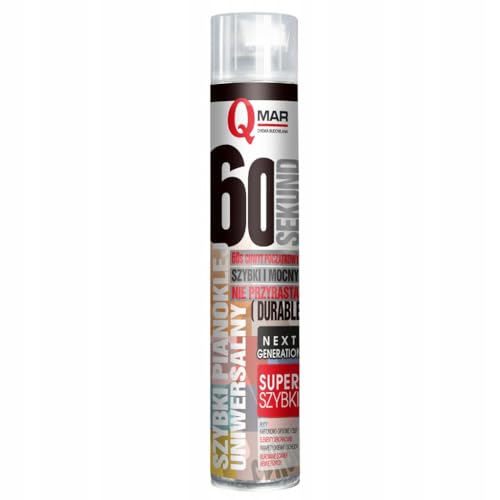 Schaumkleber 60 Sekunden 750 ml QMAR – Schaumkleber für Styropor EPS XPS, Gipskartonplatten, OSB-Platten und Fensterbänke, Express-Haftung, Starke und Dauerhafte Verbindung, Vielseitige Anwendung von QMAR