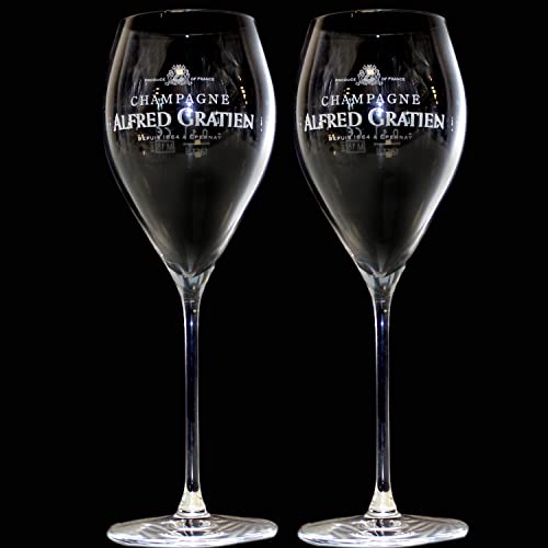 QMBasic 2 CHAMPAGNER GLÄSER für ALFRED GRATIEN 220 ml | Sektkelche Schaumweingläser Sektgläser Champagnerkelche 2er Set spülmaschinenfest von QMBasic