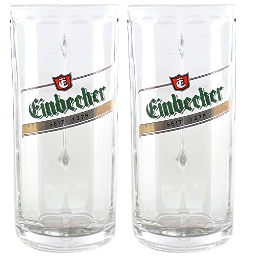 QMBasic Bierglas Set - 2x Bierkrug 0,3L für EINBECKER Bier | Sahm Bierhumpen Henkelglas Krüge Gläser Glas von QMBasic