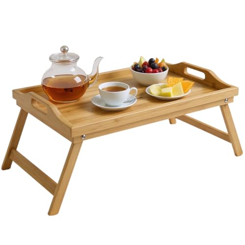 QMBasic Frühstücks-Tablett klappbar Holz Serviertablett Betttablett Tablett Faltbare Beine im Bett QMBasic Frühstücks-Tablett klappbar Holz Serviertablett Betttablett Tablett Faltbare Beine im Bett von QMBasic