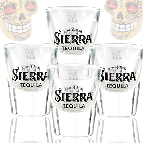 QMBasic Gläser Set - 4 SIERRA TEQUILA SHOTGLÄSER 2CL - Shot Glas Kurzer Verteiler Schnapsglas von QMBasic