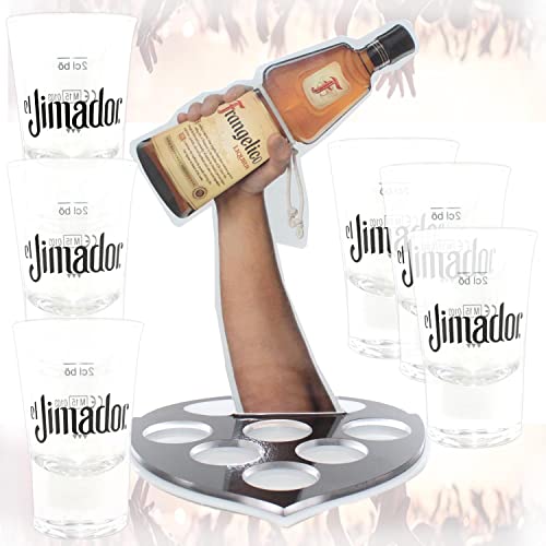 QMBasic PARTYSET El Jimador Shooter + FRANGELICO Shothalter für | Glas Set Gläser Schnapsglas Geschenk Set von QMBasic