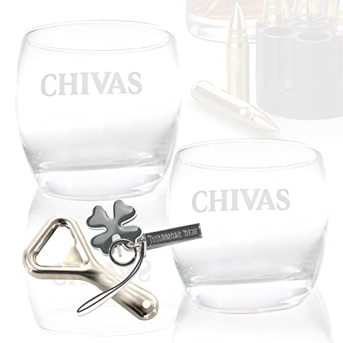 QMBasic Whiskyglas Set | Tumbler Whisky Gläser für Chivas Regal Bourbon Trinkgläser Geschenkset Single Malt von QMBasic