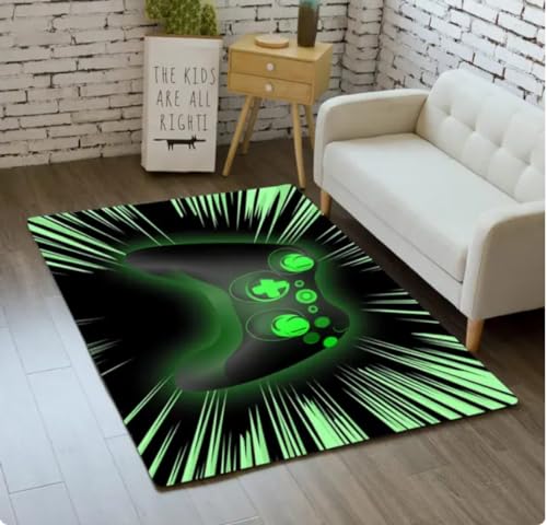 QMETOS Gaming Controller Bereich Teppiche Für Jungen Zimmer Gamer Wohnzimmer Teppich Flur Balkon Läufer Matte Schlafzimmer Fußmatte 120X160Cm von QMETOS