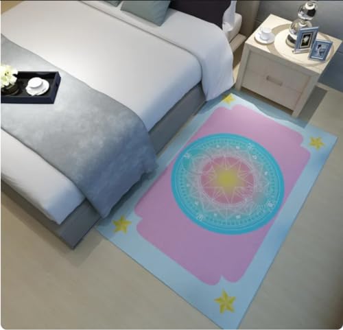 QMETOS Home Decor Tarot Karten Array Cartoon Niedliche Anime Kinder Fußmatte Teppich Für Kinderzimmer Pelzige Wohnzimmer Teppiche 160X230Cm von QMETOS
