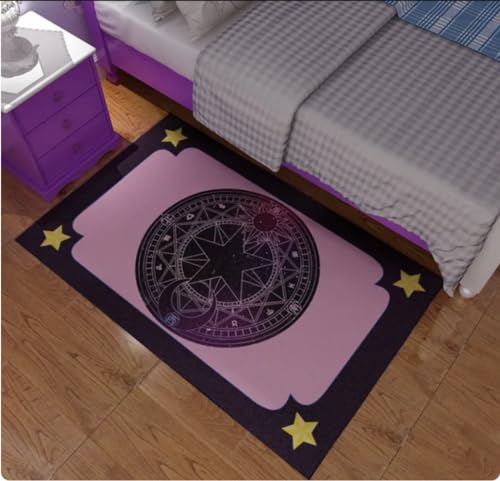 QMETOS Home Decor Tarot Karten Array Cartoon Niedliche Anime Kinder Fußmatte Teppich Für Kinderzimmer Pelzige Wohnzimmer Teppiche 160X230Cm von QMETOS