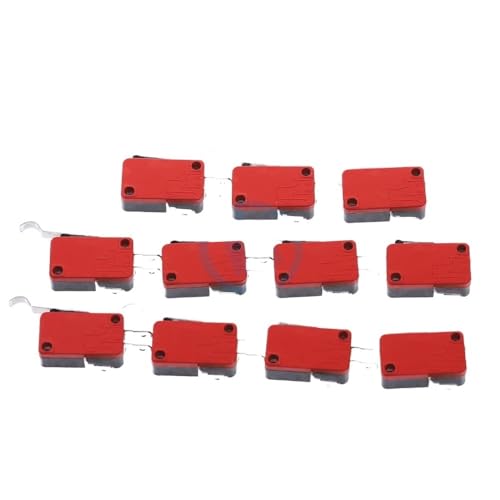 10 Pcs R Hooked Lever Arm Limit Switch SPDT Normally Open/Close V-154-1C25 von QMIQXIWS
