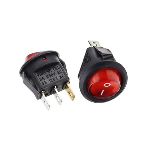 100PCS 3Pin ON-OFF Red KCD1 2PIN 15mm On/Off Round Boat Rocker Switch DC AC 3A/250V Car 100PCS 3Pin ON-OFF Red KCD1 2PIN 15mm On/Off Round Boat Rocker Switch DC AC 3A/250V Car von QMIQXIWS