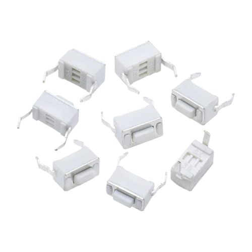 100PCS Tact Switch DC12V 50mA 3X6X4.3MM DIP 2Pin Connectors Push Button 3 * 6 * 4.3mm Tactile Switches White 3x6x4.3h 100PCS Tact Switch DC12V 50mA 3X6X4.3MM DIP 2Pin Connectors Push Button 3 * 6 * 4.3mm Tactile Switches White 3x6x4.3h von QMIQXIWS