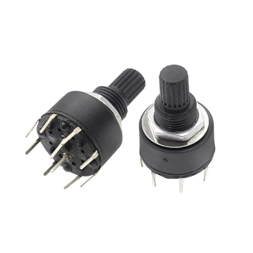 10PCS RS16 16MM Rotary Band Switch 1 POLE 8 Handle Length 15MM Axis Band Switch von QMIQXIWS