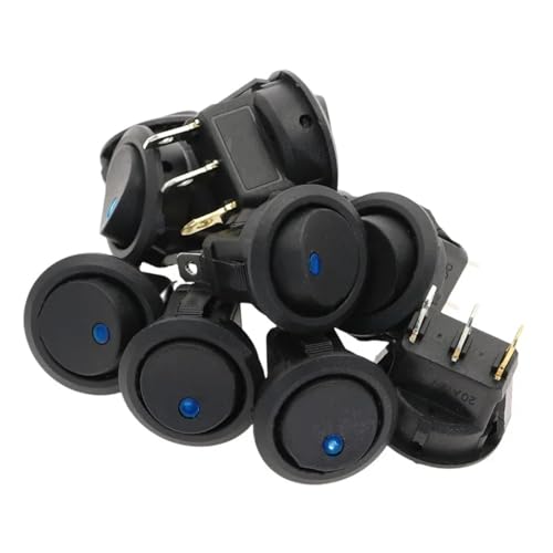 10Pcs BLUE 220V 3 pins ON-OFF led Rocker Switch LED illuminated Car Dashboard Dash Toggle von QMIQXIWS
