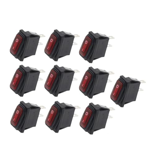 10pcs 2D2P-red_NO LIGHT KCD3 34x17.5mm Rocker Switch ON-OFF 2Pin 2Position,15A 250VAC/20A 125VAC von QMIQXIWS