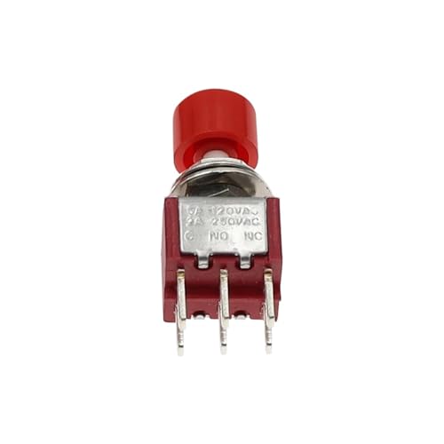 1PCS 3Pin C-NO-NC 6MM Momentary Automatic Push Button Switch ON-(ON) 2A 250VAC/5A 120VAC(SKY BLUE) von QMIQXIWS