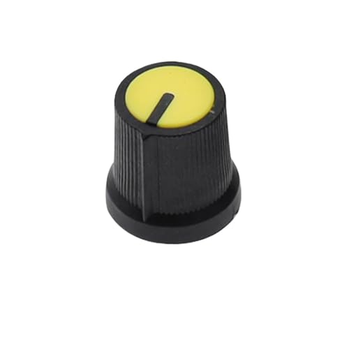 25PCS RED WH148 AG3 Potentiometer knob Cap AG3 knob for Diameter 6mm Plum Handle(Yellow) von QMIQXIWS
