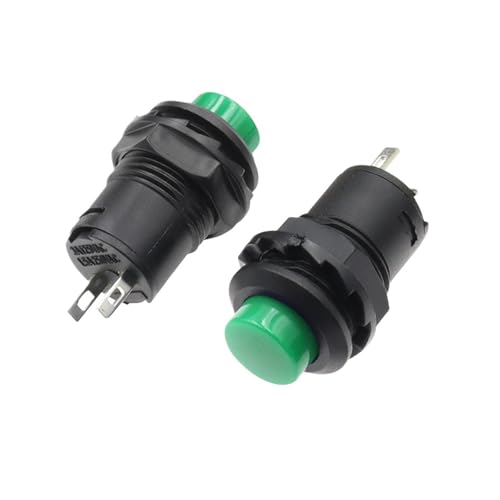 6PCS Self locking green Pushbutton Switches DS228 DS428 12mm OFF- ON 3A /125VAC 1.5A/250VAC von QMIQXIWS