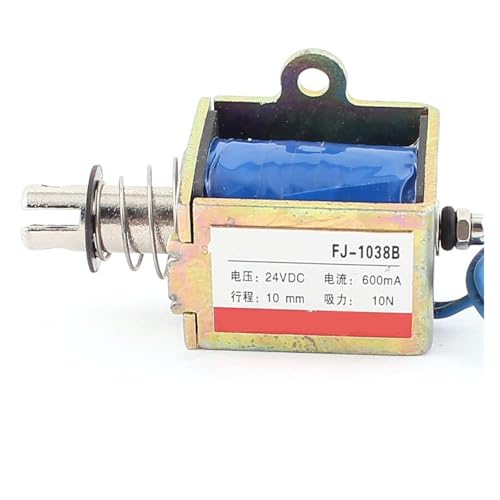 QMIQXIWS FJ-1038 Push Pull Type DC DIY Electromagnet Magnets Solenoid 10mm 10N DC 24V 0.6A von QMIQXIWS