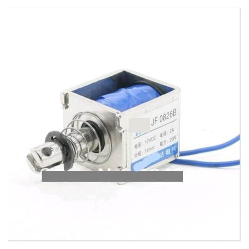 QMIQXIWS JF-0826B DC 12V 2A 10mm Stroke 20N 2Kg 4.4LB Force Push Type Open Frame Solenoid Electromagnet von QMIQXIWS