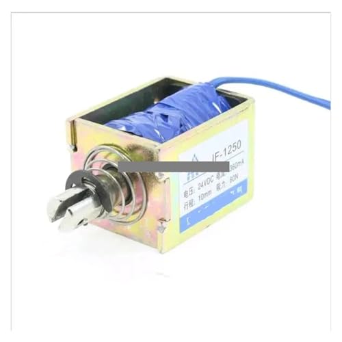 QMIQXIWS JF-1250 DC 24V 360mA Pull Push Type Open Frame Solenoid Electromagnet 10mm Stroke 60N 6Kg 13LB Force QMIQXIWS JF-1250 DC 24V 360mA Pull Push Type Open Frame Solenoid Electromagnet 10mm Stroke 60N 6Kg 13LB Force von QMIQXIWS