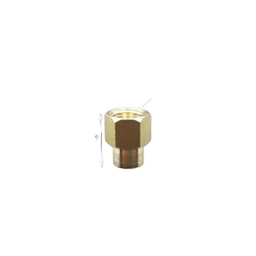 QMIQXIWS M14*1.5 Female x M10*1 Female Thread Brass Pipe Fittings Hex Nut Rod Connector Coupling von QMIQXIWS