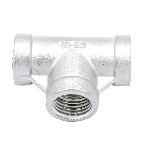 QMKADFQXF 1/4" BSP Equal Female Tee Thread 3 Way 304 Stainless Steel Pipe Fitting Connector Coupling for Water air Gas QMKADFQXF 1/4" BSP Equal Female Tee Thread 3 Way 304 Stainless Steel Pipe Fitting Connector Coupling for Water air Gas von QMKADFQXF