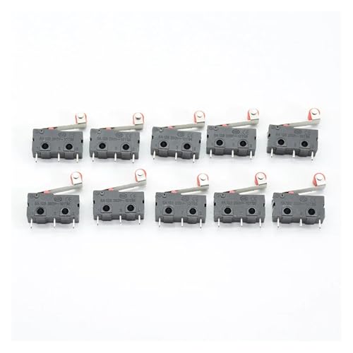 QMKADFQXF 10 Pcs Limit Switch Roller Lever Arm SPDT Snap Action Lot 3Pin with Roller Limit Switch QMKADFQXF 10 Pcs Limit Switch Roller Lever Arm SPDT Snap Action Lot 3Pin with Roller Limit Switch von QMKADFQXF