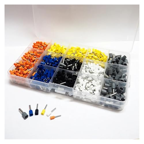 QMKADFQXF 1000 Pcs Ferrule Kit Electrical Crimp Crimper Cord Wire End Terminal QMKADFQXF 1000 Pcs Ferrule Kit Electrical Crimp Crimper Cord Wire End Terminal von QMKADFQXF