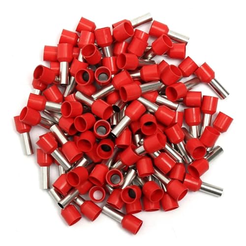 QMKADFQXF 100Pcs Red Wire Copper Crimp Connector Insulated Pin Cord End Terminal AWG18 QMKADFQXF 100Pcs Red Wire Copper Crimp Connector Insulated Pin Cord End Terminal AWG18 von QMKADFQXF