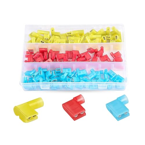 QMKADFQXF 110pcs Flag Spade Female Insulated Quick Disconnects 22-10 Gauge Electrical Crimp Terminals Assortment Set QMKADFQXF 110pcs Flag Spade Female Insulated Quick Disconnects 22-10 Gauge Electrical Crimp Terminals Assortment Set von QMKADFQXF
